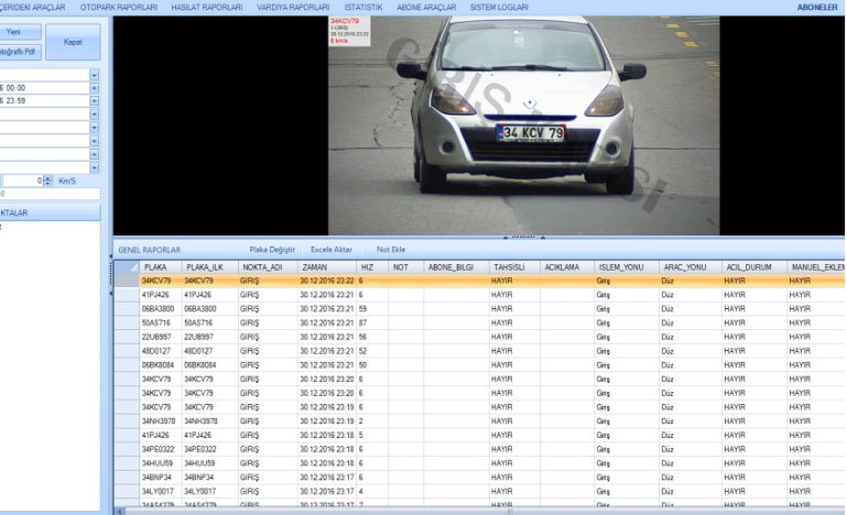 AVM Otopark Plaka Tanıma Sistemi Yazılımı